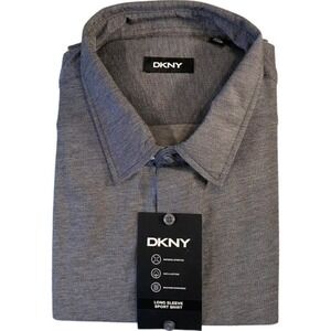 DKNY Men's Long Sleeve Button Up Shirt Gray XXL New with‎ Tags!